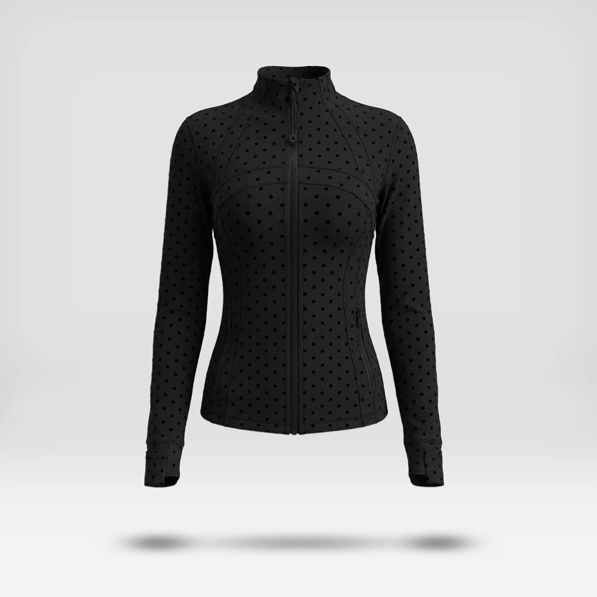 Textured Zip-Up Track Jacket with Matching Shorts/Skirt