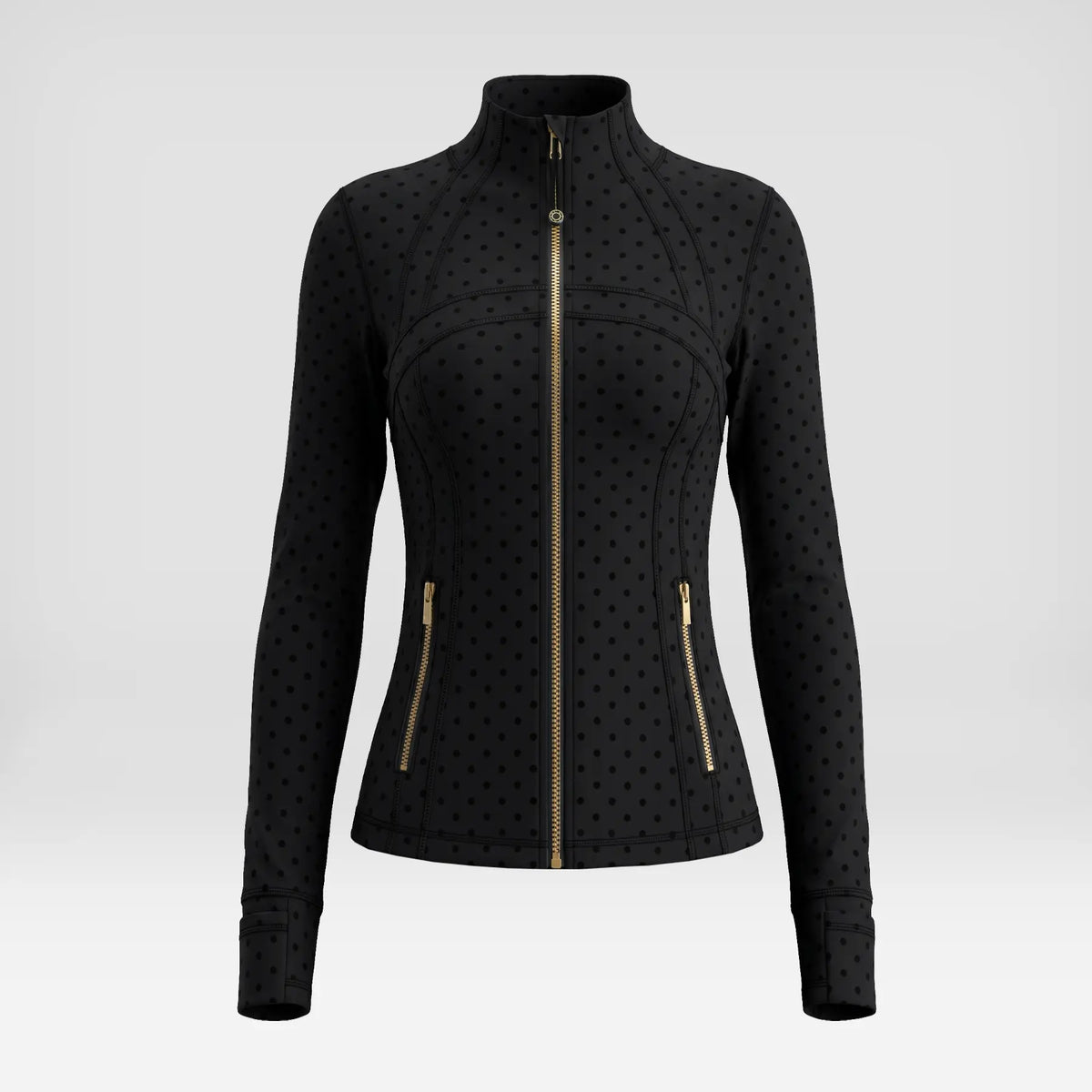 Textured Zip-Up Track Jacket with Matching Shorts/Skirt