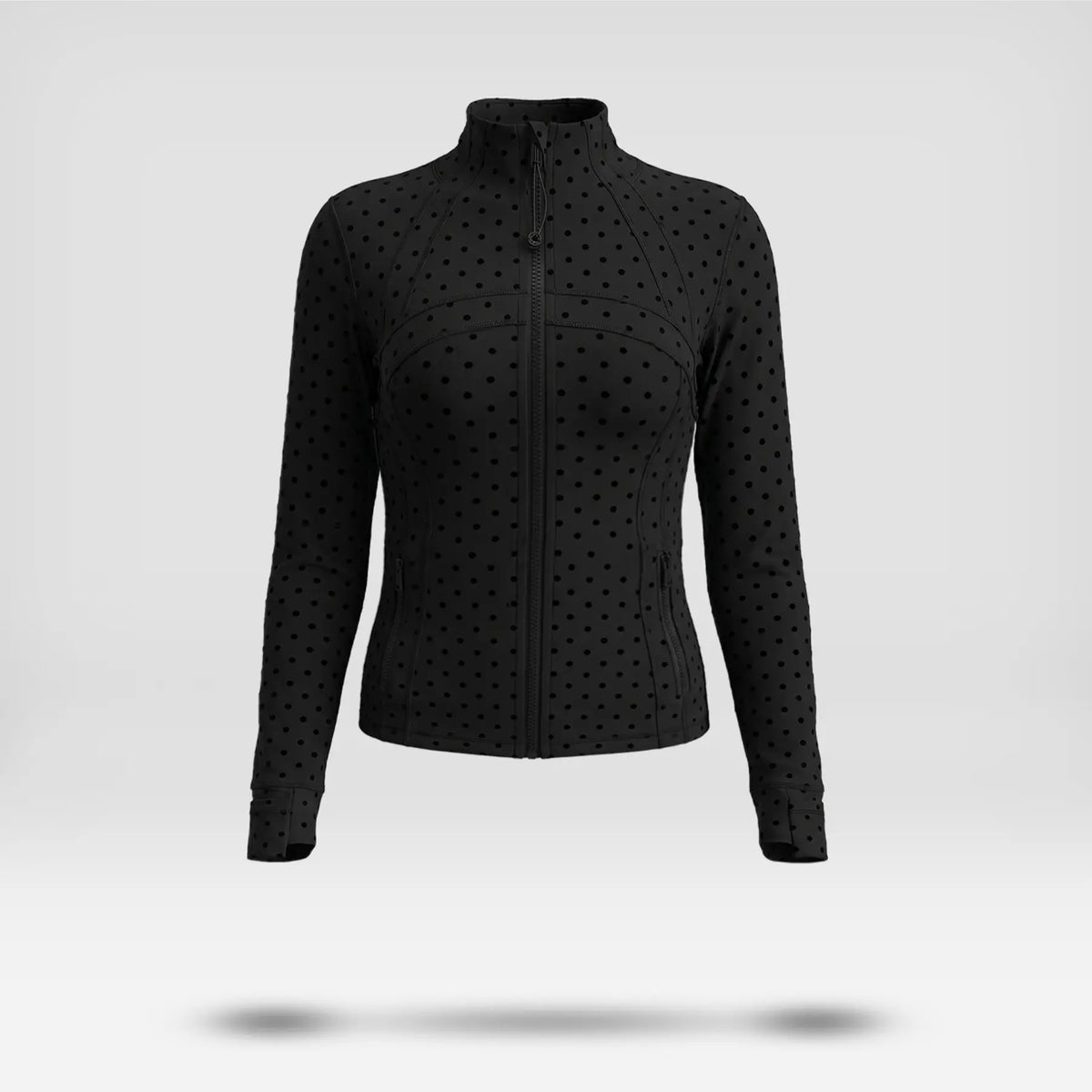 Textured Zip-Up Track Jacket with Matching Shorts/Skirt